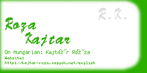 roza kajtar business card